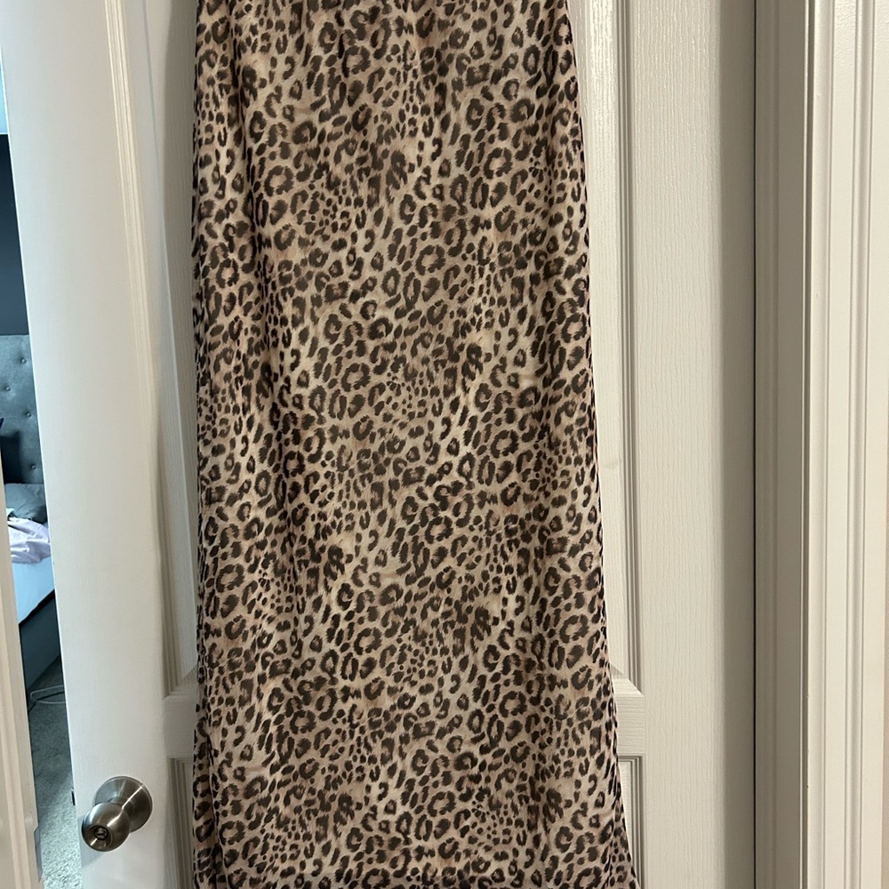 Leopard Print Women's maxi Skirt